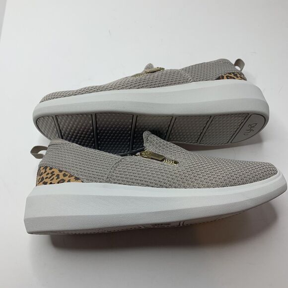 Ryka Ally Gray Leopard Detail Knit Athletic Training Shoes Womens Size 8 WIDE - Picture 5 of 8
